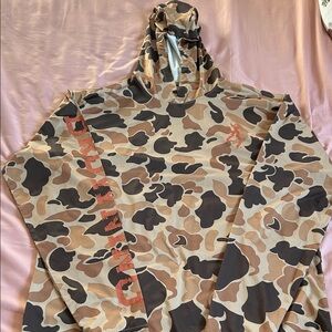 Browning Camo Long Sleeve Shirt With Hood - Brown and Black